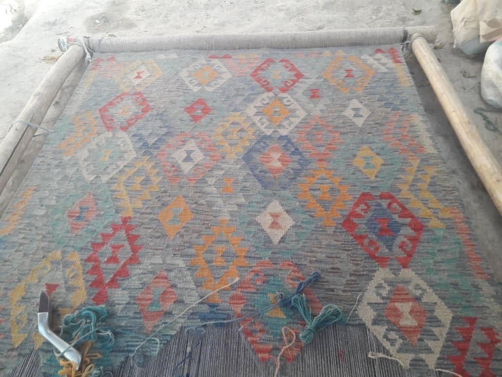 Traditional handweaving process