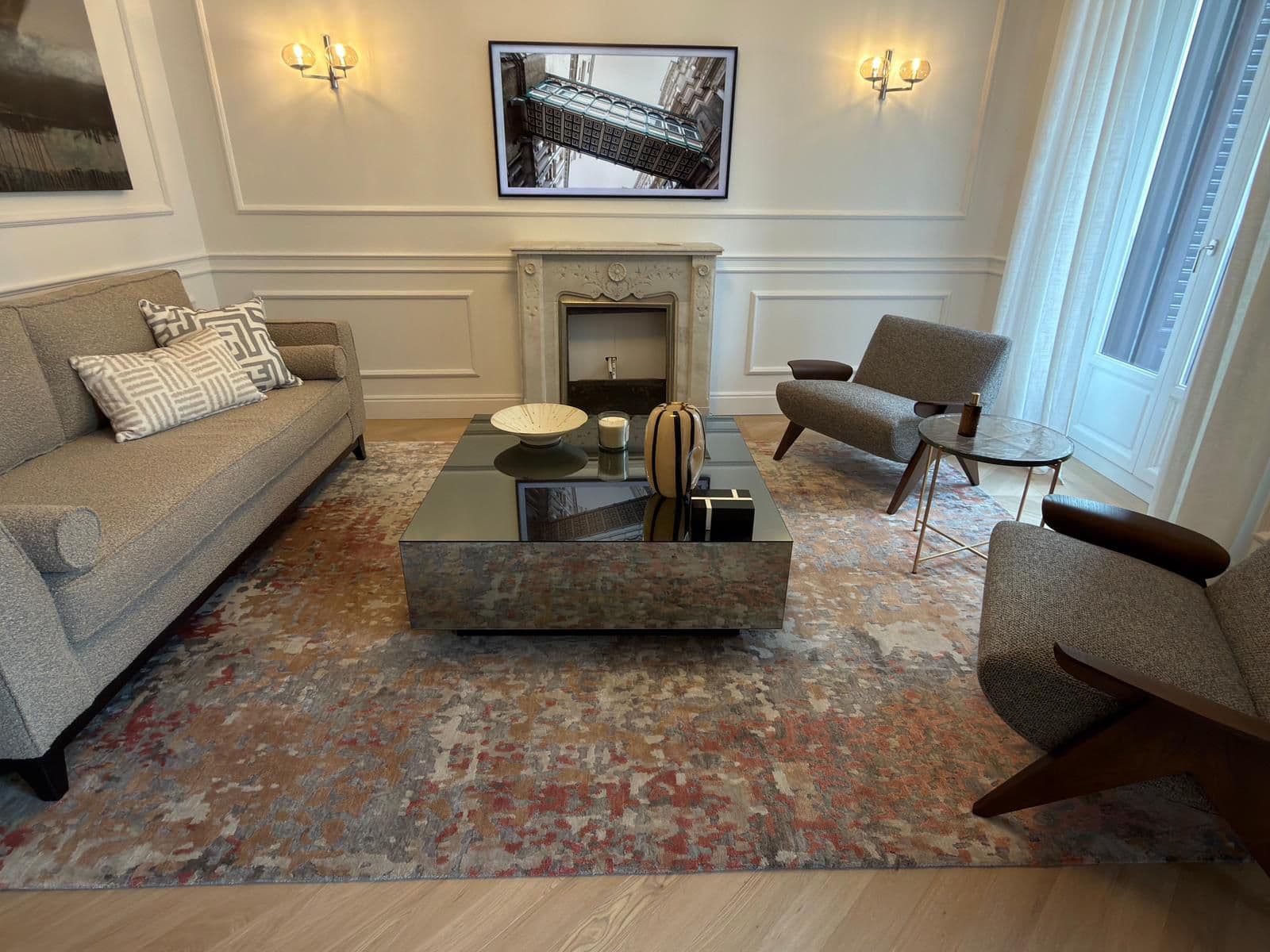 Handwoven oriental rug